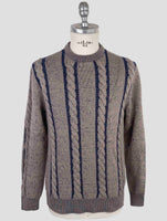 Kiton Gray Blue Cashmere Sweater Crewneck