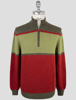 Kiton Multicolor Cashmere Sweater Half Zip