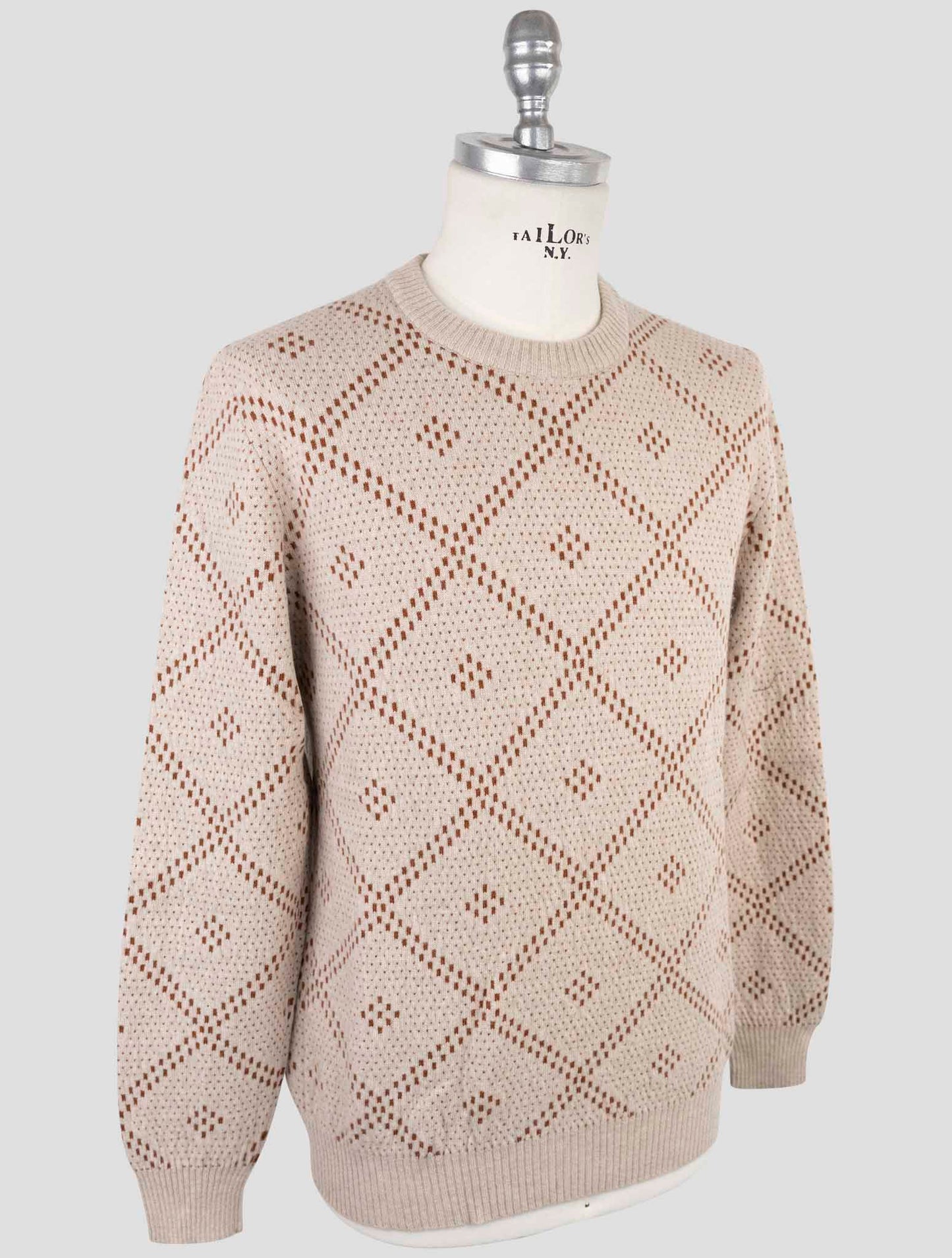 Kiton Beige Cashmere Sweater Crewneck