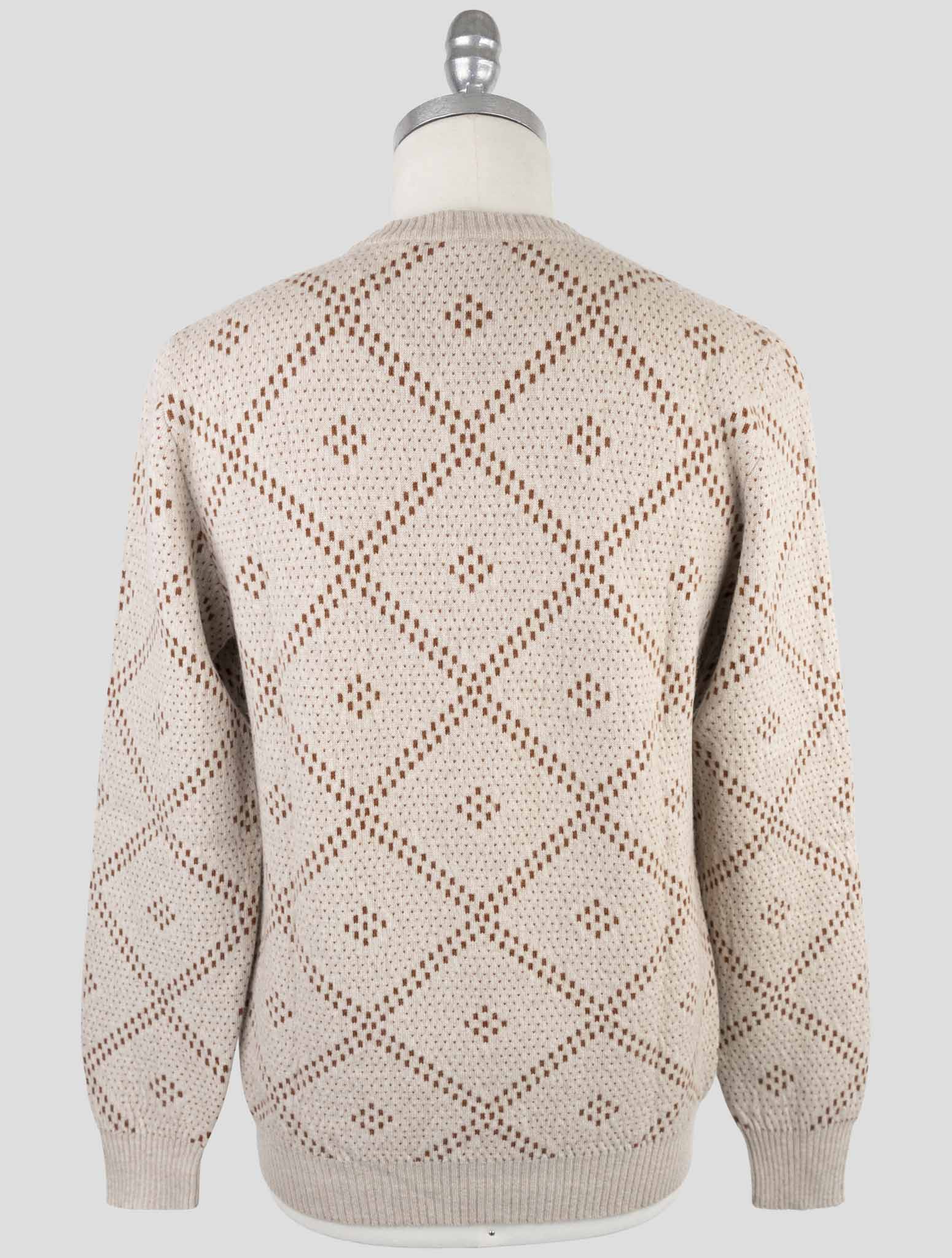 Kiton Beige Cashmere Sweater Crewneck