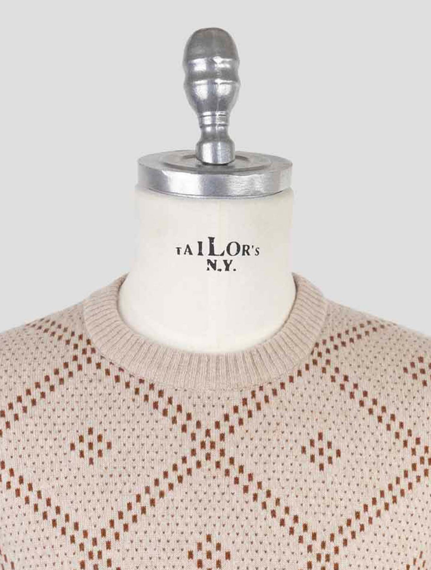 Kiton Beige Cashmere Sweater Crewneck