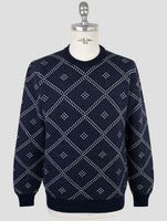 Kiton Blue Cashmere Sweater Crewneck