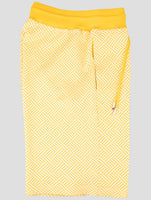 Kiton Yellow White Cotton Short Pant