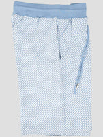 Kiton Light Blue White Cotton Short Pant
