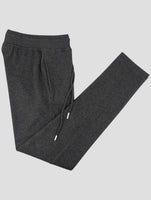 Kiton Dark Gray Wool Jogging Pants