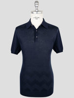 Kiton Blue Cotton Polo