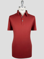 Kiton Burgundy Cotton Cashmere Polo