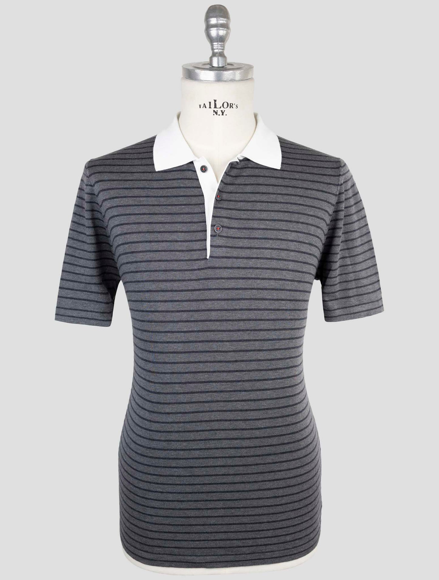 Kiton Gray Cotton Polo