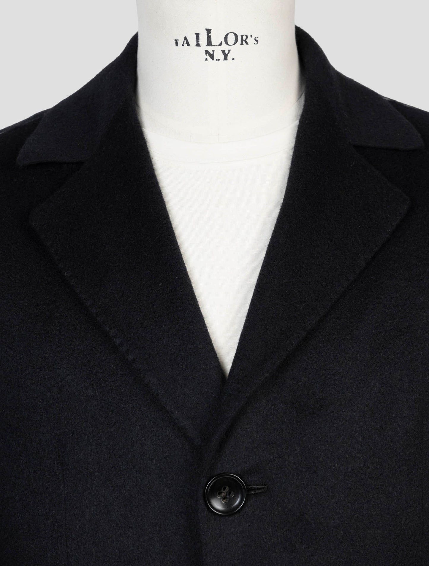 Kiton Black Cashmere Overcoat