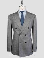 Kiton Gray Cashmere Silk Linen Suit