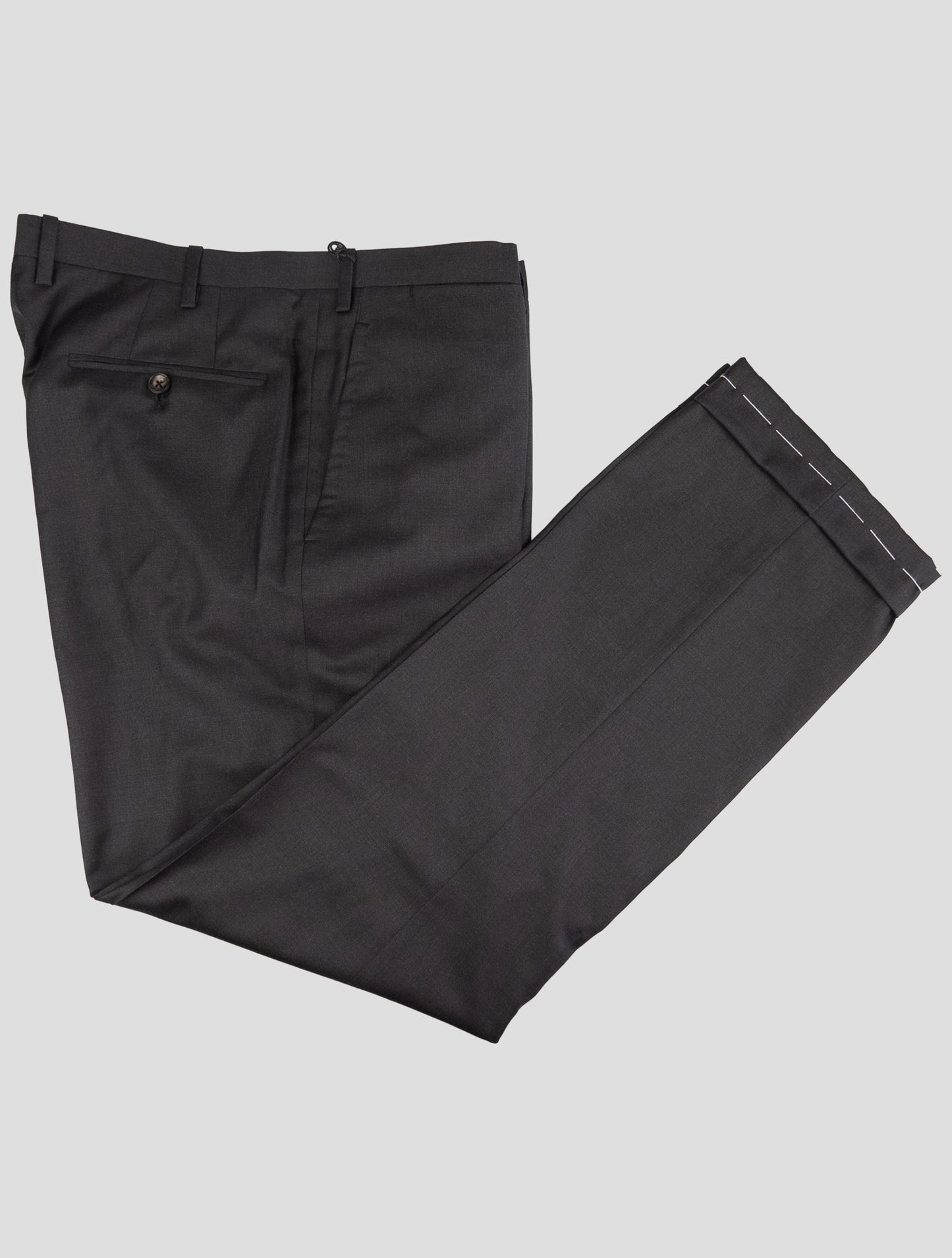 Kiton Gray Wool Dress Pants