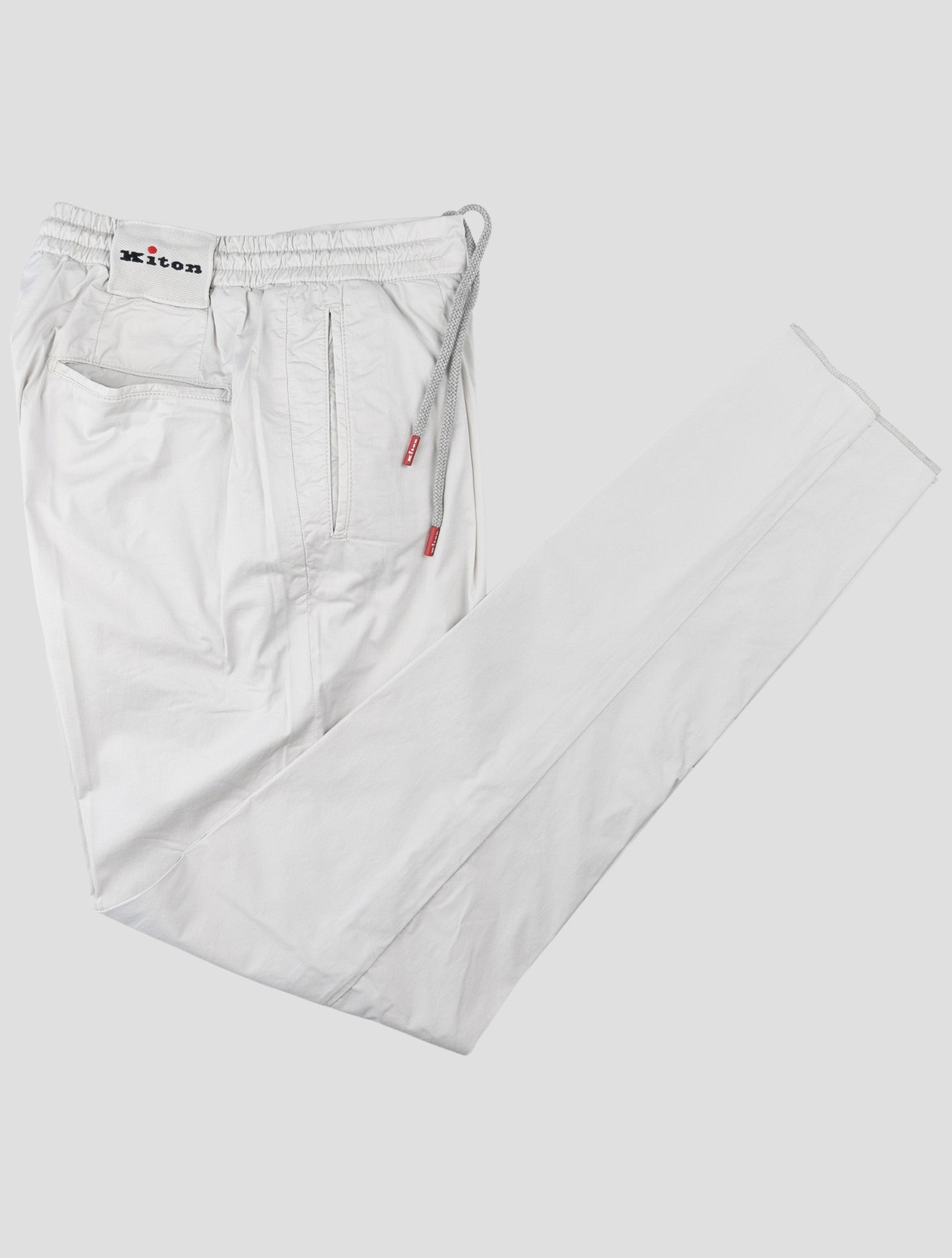 Kiton Gray Cotton Ea Pants