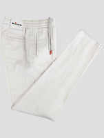 Kiton Gray Linen Cotton Ea Pants