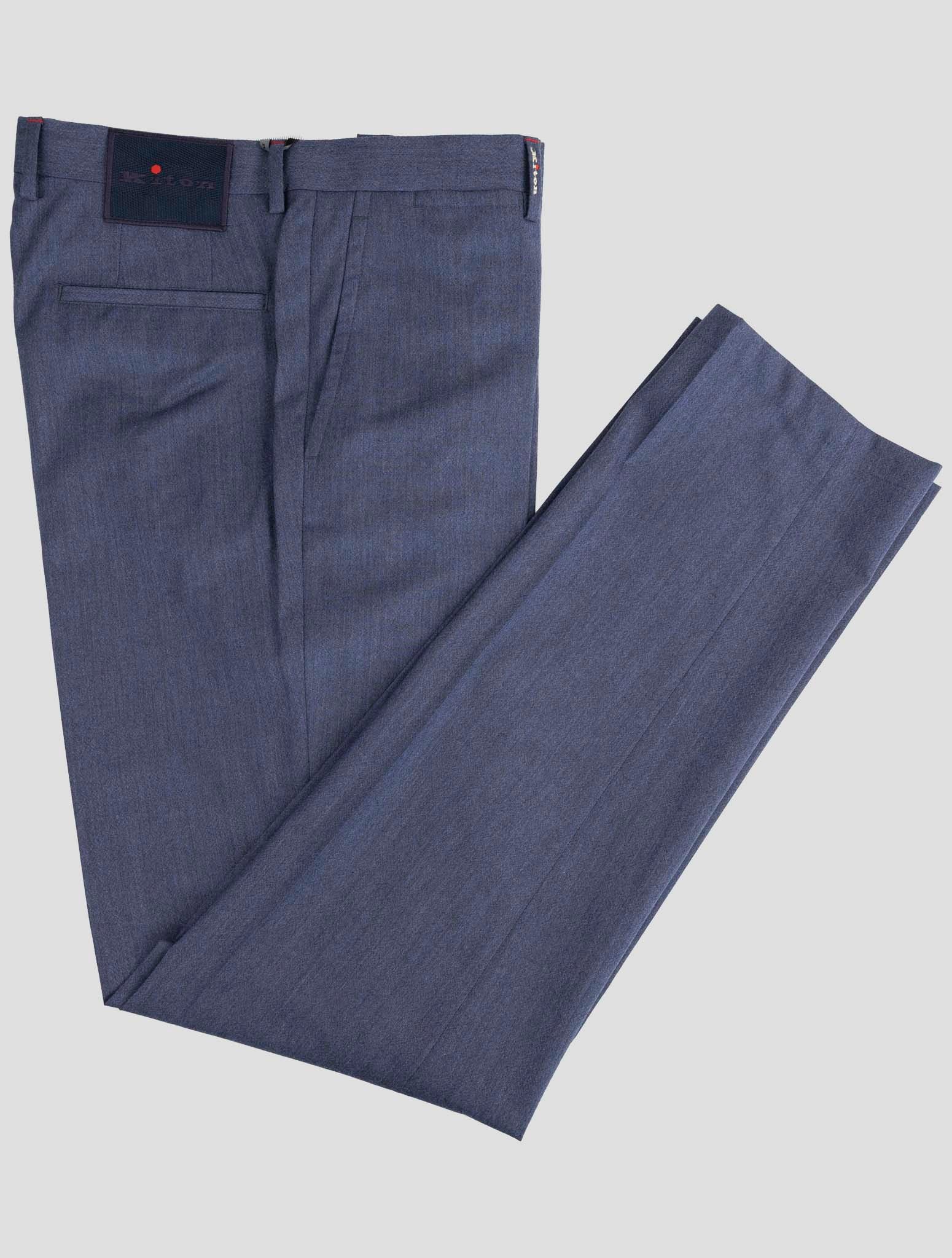 Kiton blue cashmere dress pants