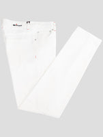 Kiton White Cotton Ea Jeans