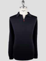 Kiton Blue Wool Sweater Polo
