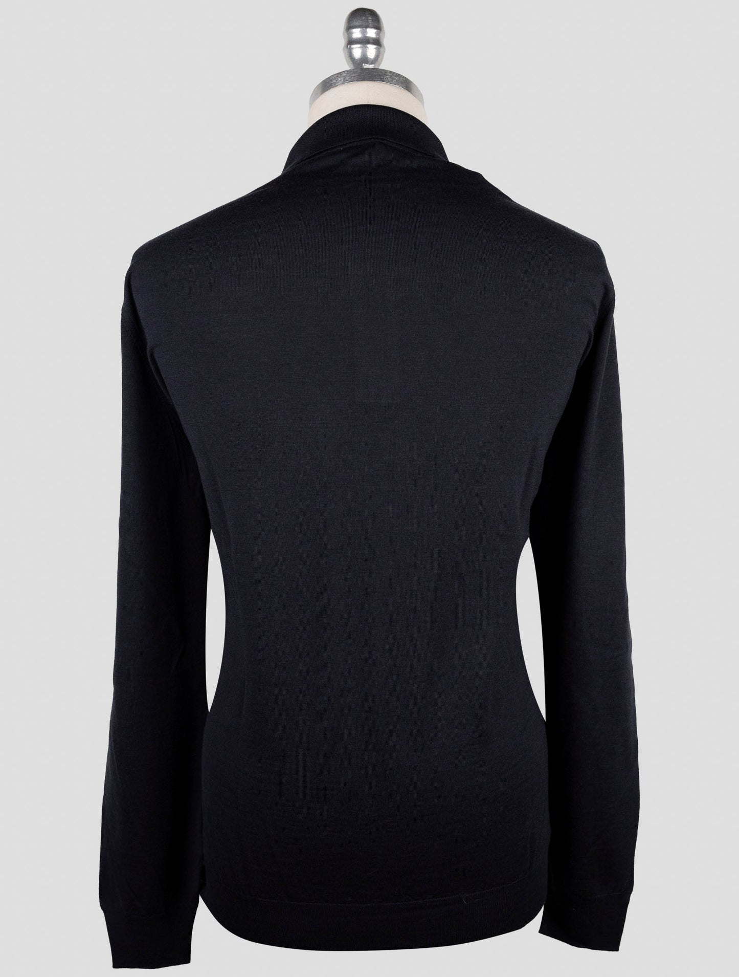 Kiton Blue Wool Sweater Polo