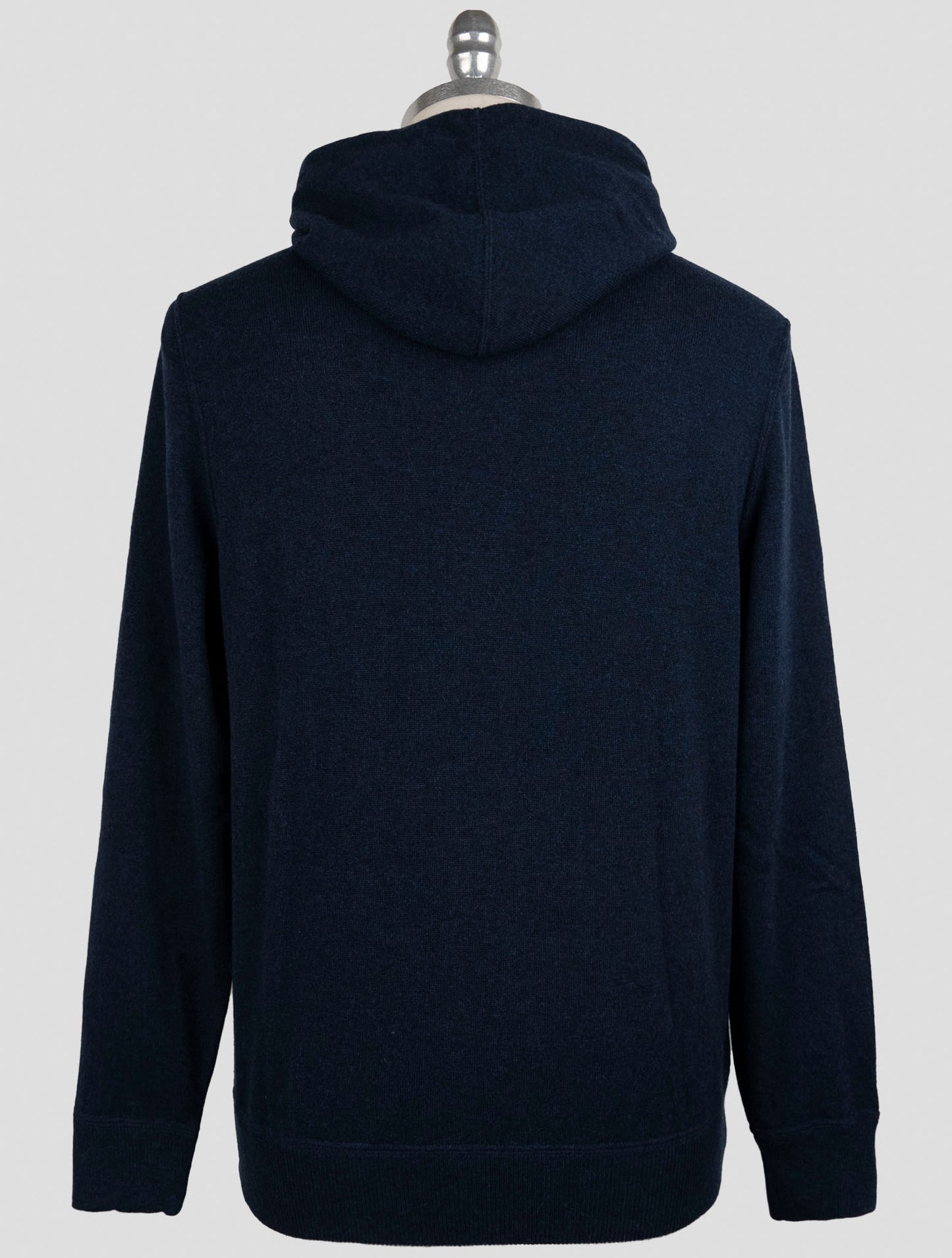 Kiton Blue Cashmere Sweater Full Zip Hoodie