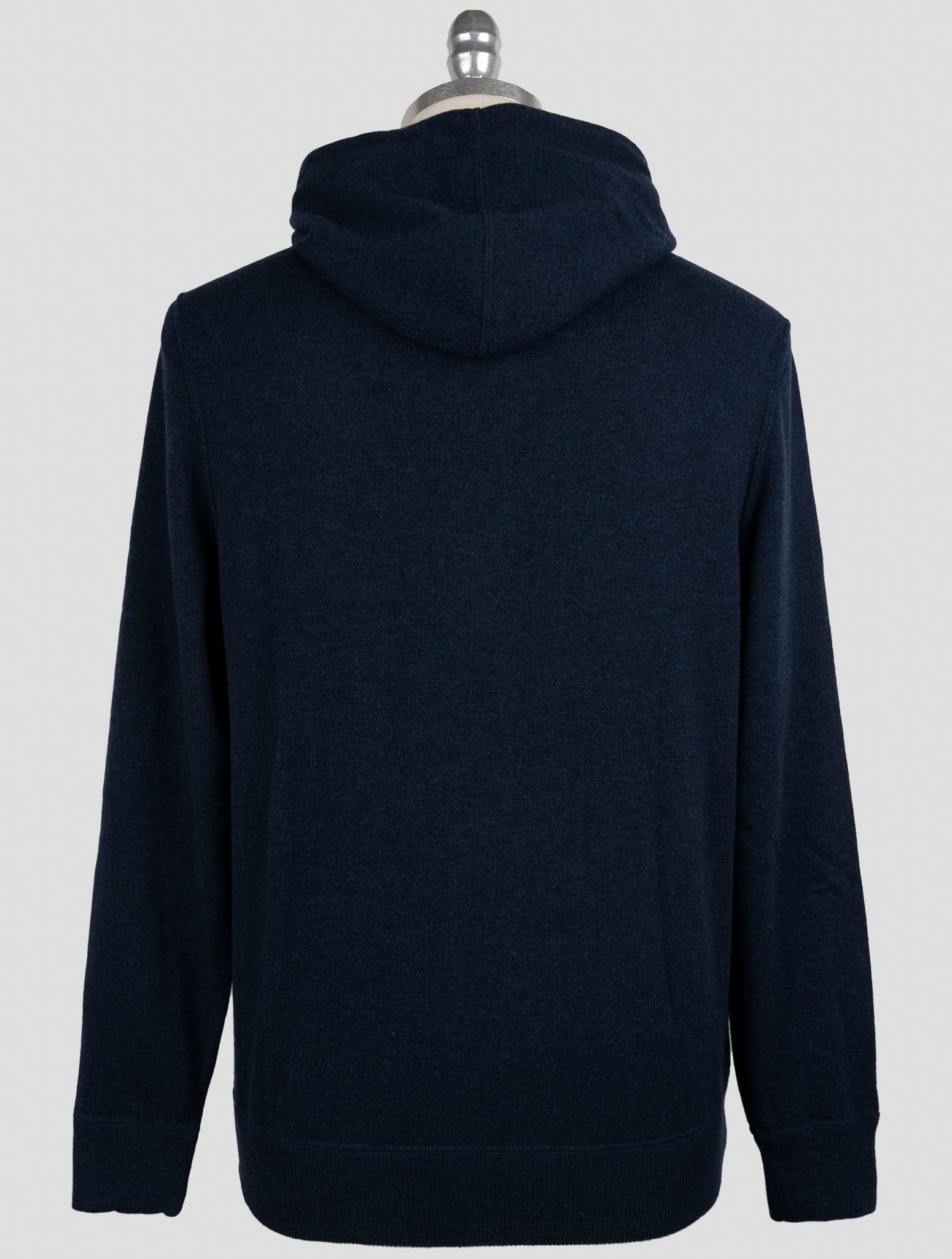 Kiton Blue Cashmere Sweater Full Zip Hoodie