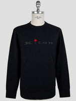 Kiton Dark Blue Cotton Ea Sweater Crewneck
