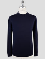 Kiton Blue Wool Sweater V-Neck