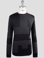 Kiton Knt Black Cotton Sweater Crewneck