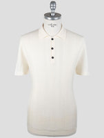 Kiton Knt White Virgin Wool Silk Polo