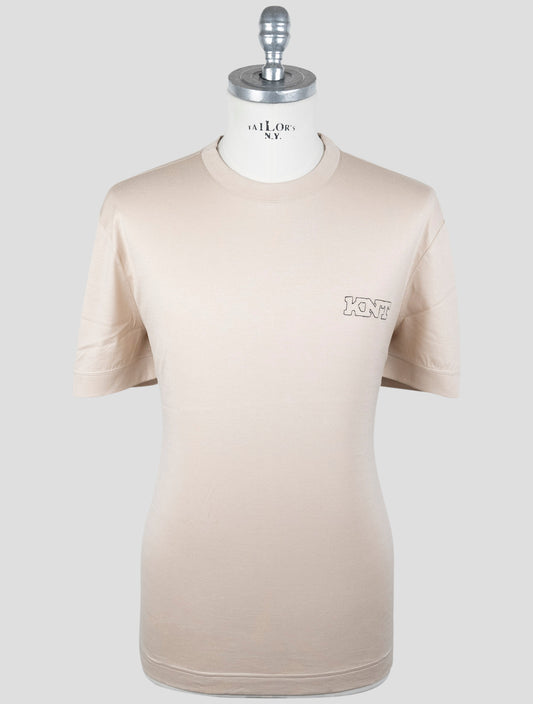 Kiton Knt Beige Cotton T-Shirt