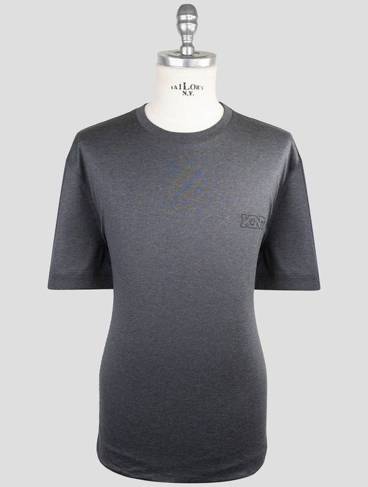 Kiton Knt Gray Cotton T-Shirt