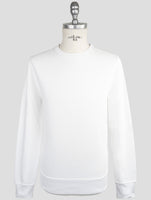 Kiton Knt White Cotton Sweater Crewneck
