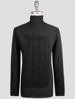 Kiton Knt Gray WoolCashmere Sweater Half Neck
