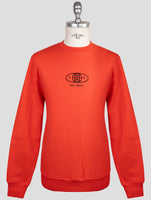Kiton Knt Red Cotton Sweater Crewneck