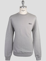 Kiton Knt Gray Cotton Sweater Crewneck