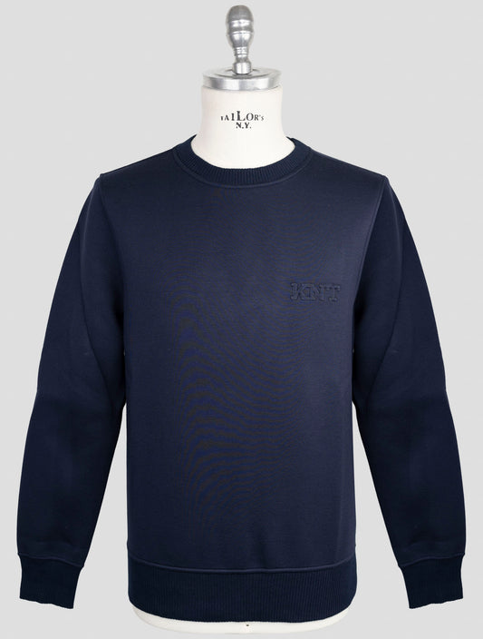 Kiton Knt Blue Viscose Ea Sweater Crewneck