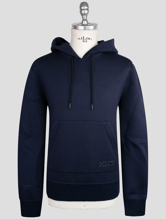 Kiton Knt Blue Viscose Ea Sweater Hoodie