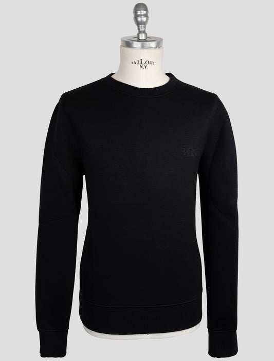 Kiton Knt Black Viscose Ea Sweater Crewneck