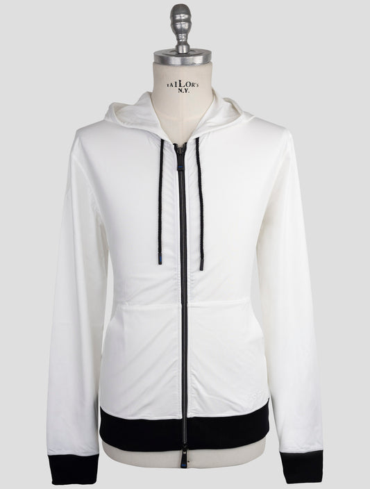 Kiton Knt White Pa Ea Sweater Full Zip
