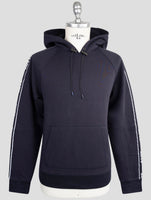 Kiton Knt Blue Cotton Sweater Hoodie