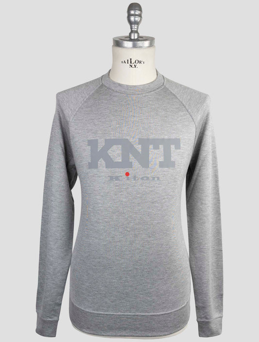 Kiton Knt Gray Viscose Ea Sweater Crewneck