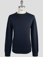 Kiton Knt Blue Cotton Sweater Crewneck