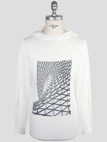 Kiton Knt White Cotton Sweater Hoodie