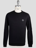 Kiton Knt Black Cotton Sweater Crewneck