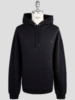Kiton Knt Black Cotton Sweater Hoodie