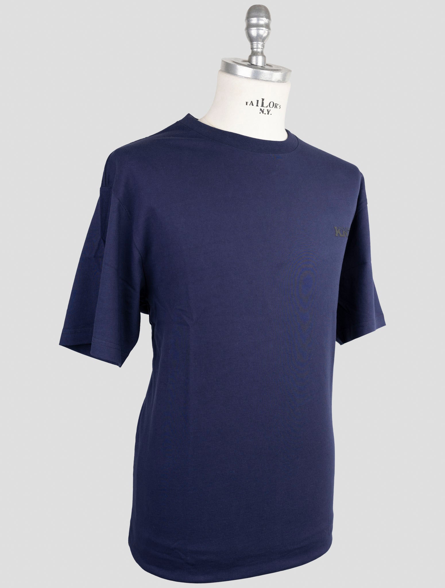 Kiton Knt Blue Cotton T-Shirt