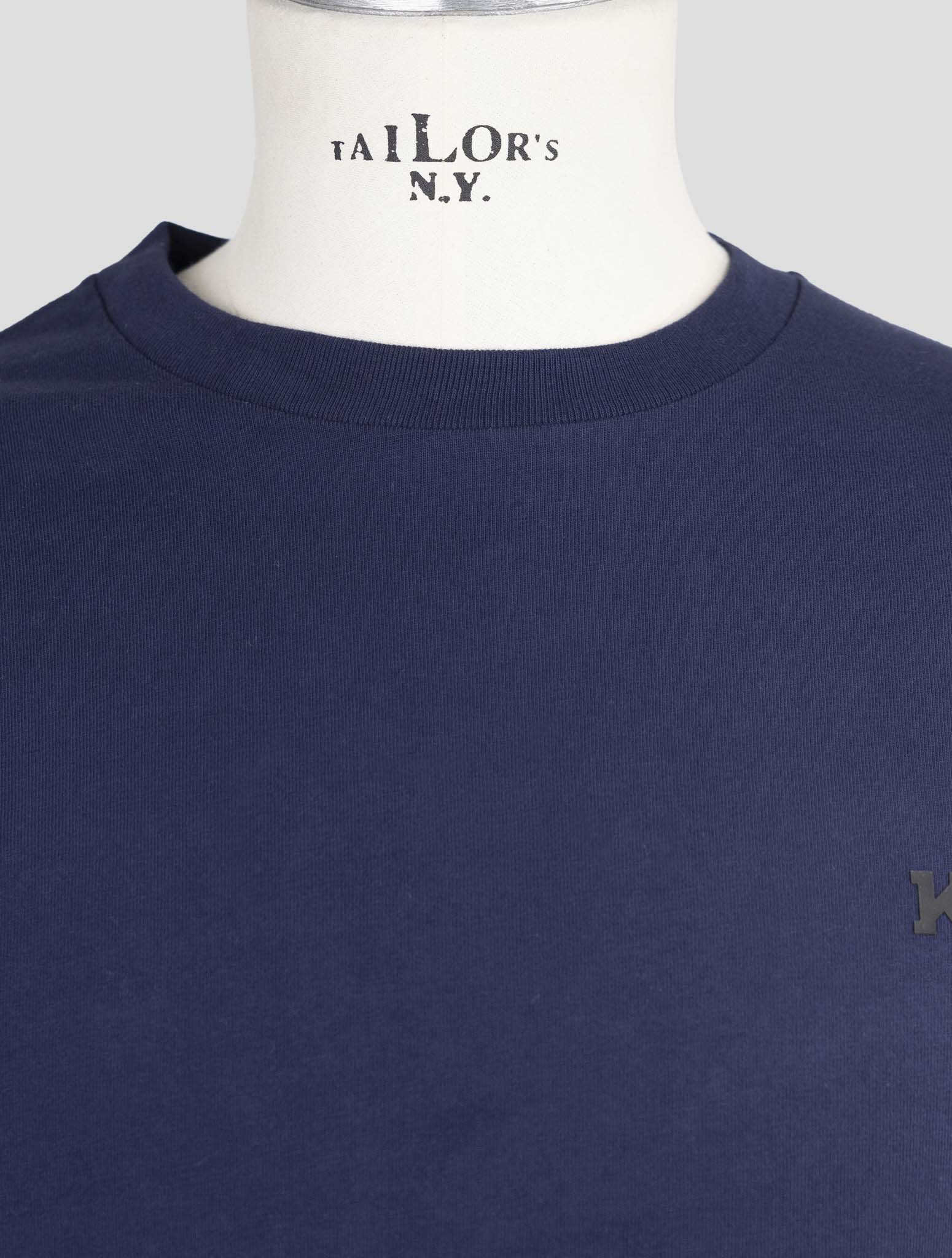 Kiton Knt Blue Cotton T-Shirt