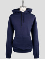 Kiton Knt Blue Cotton Sweater Hoodie