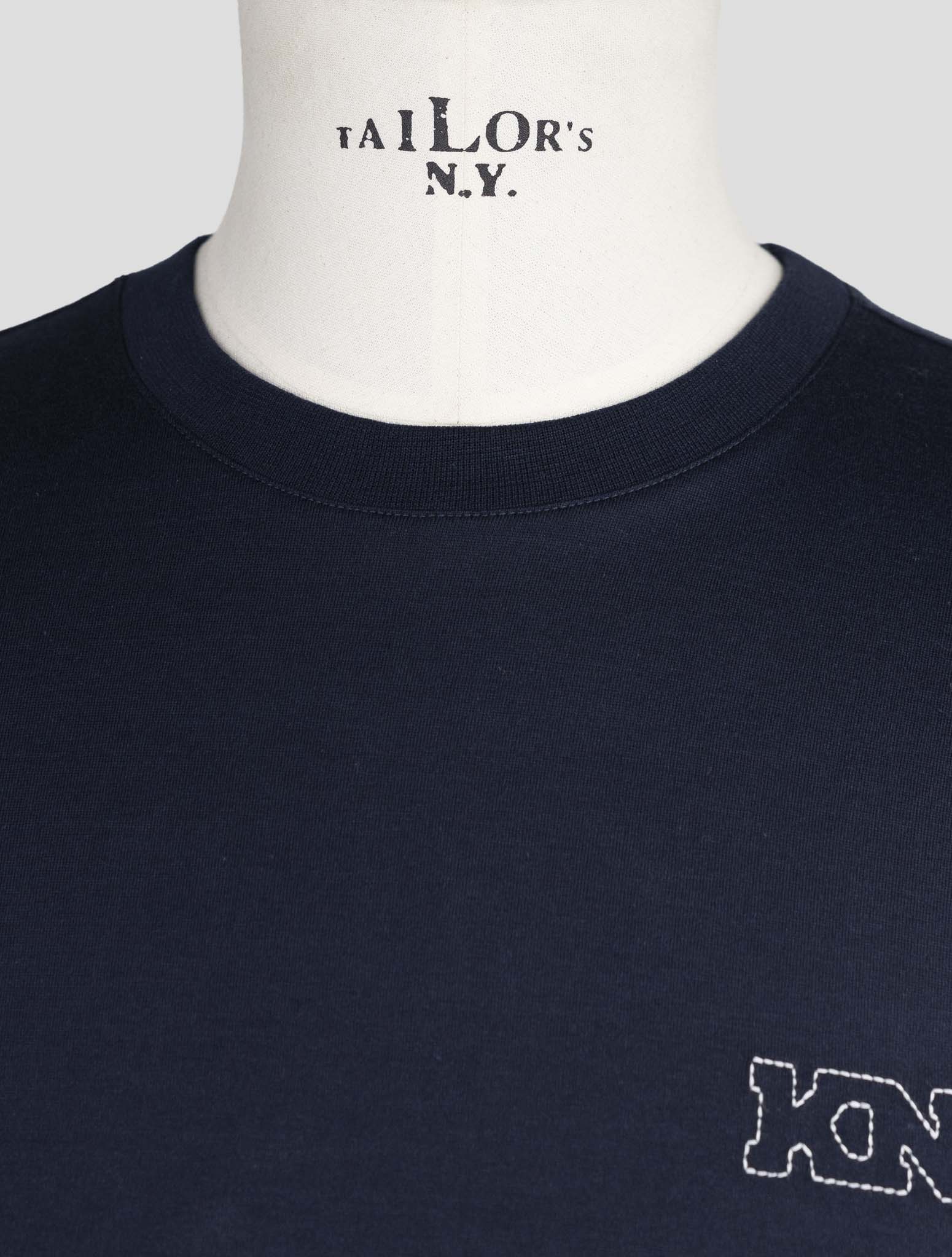 Kiton Knt Blue Cotton T-Shirt