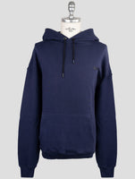 Kiton Knt Blue Cotton Sweater Hoodie