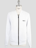 Kiton Knt White Cotton Sweater Full Zip