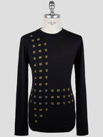 Kiton Knt Black Cotton Sweater Crewneck